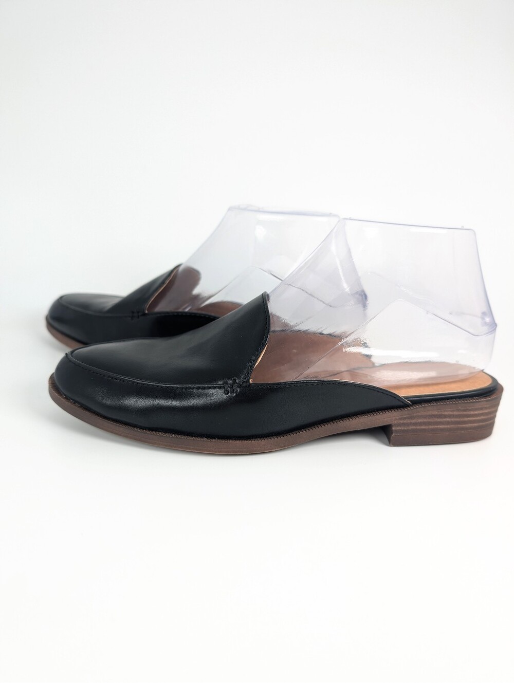 Madden Girl Mattie Black Backless Dress Shoe Office Work Loafer Mules 6.5